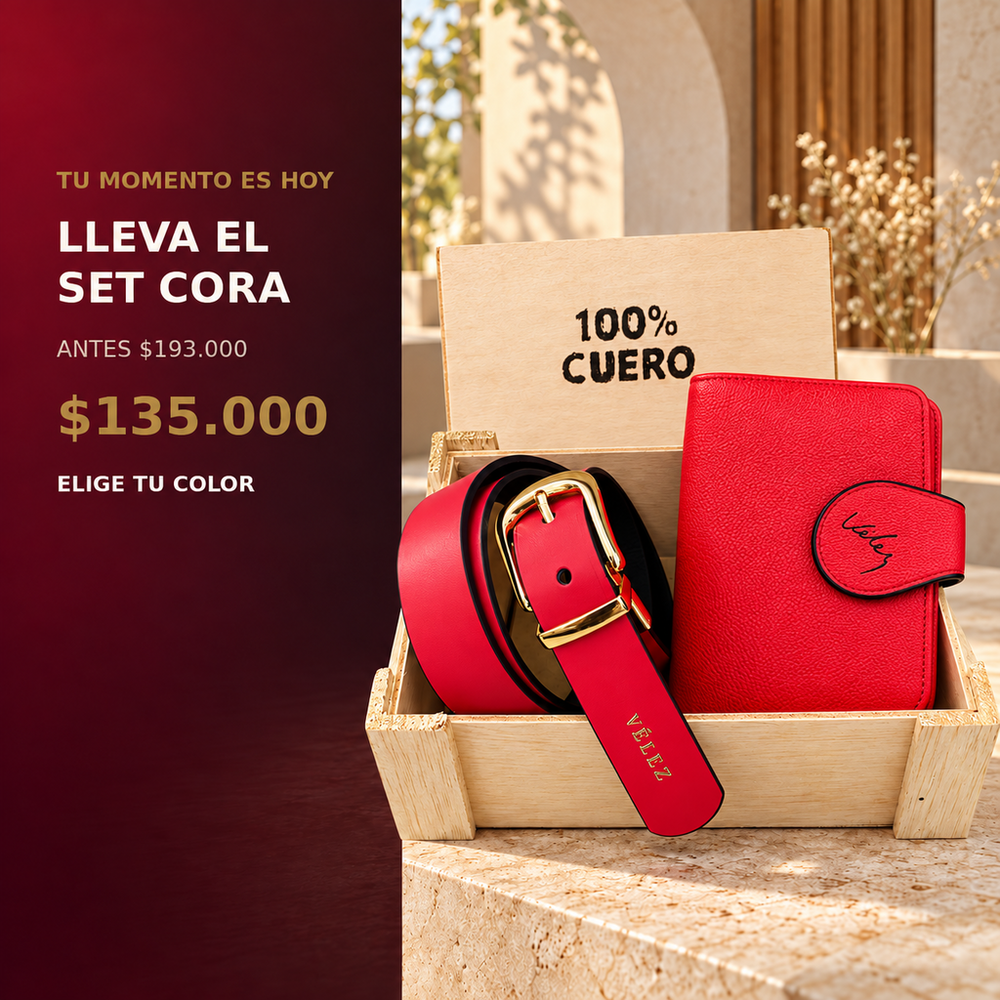 Set Cora rojo - elige tu color
