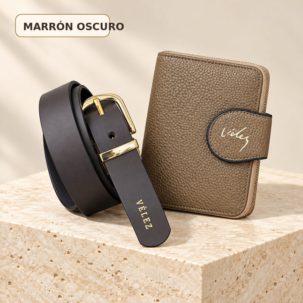 SET CORA 2 EN 1 | Detalles que hablan de ti color marron oscuro